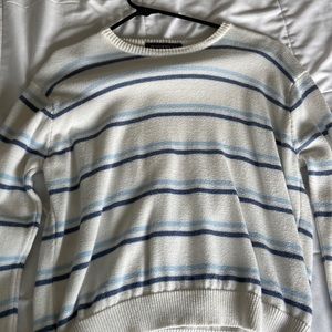 -Brandy melville blue & white striped sweater, one size